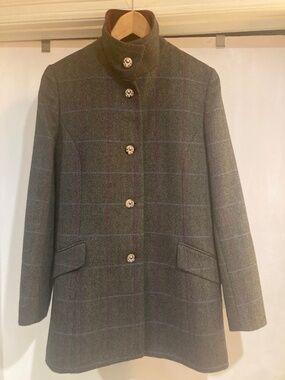 Magee 1866 Donegal Tweed Herringbone Wool Linsford Jacket UK 16